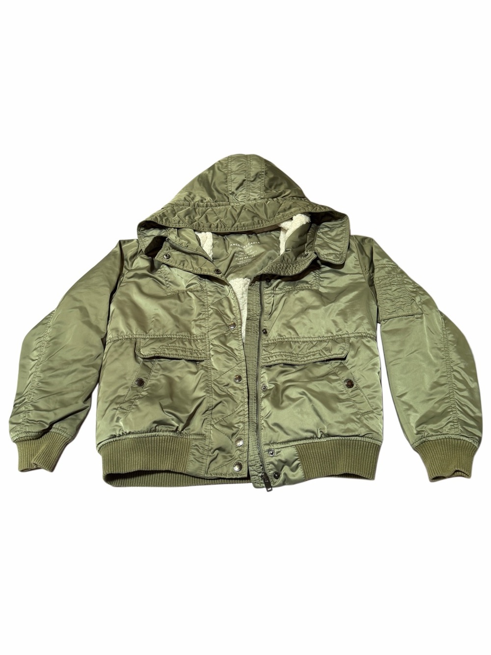 American Eagle Outfitters Olive Green Lined Jacket